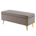 Storage Ottoman Stool Bench Seat 110cm Velvet GREY V274-FT-GQ171-GY