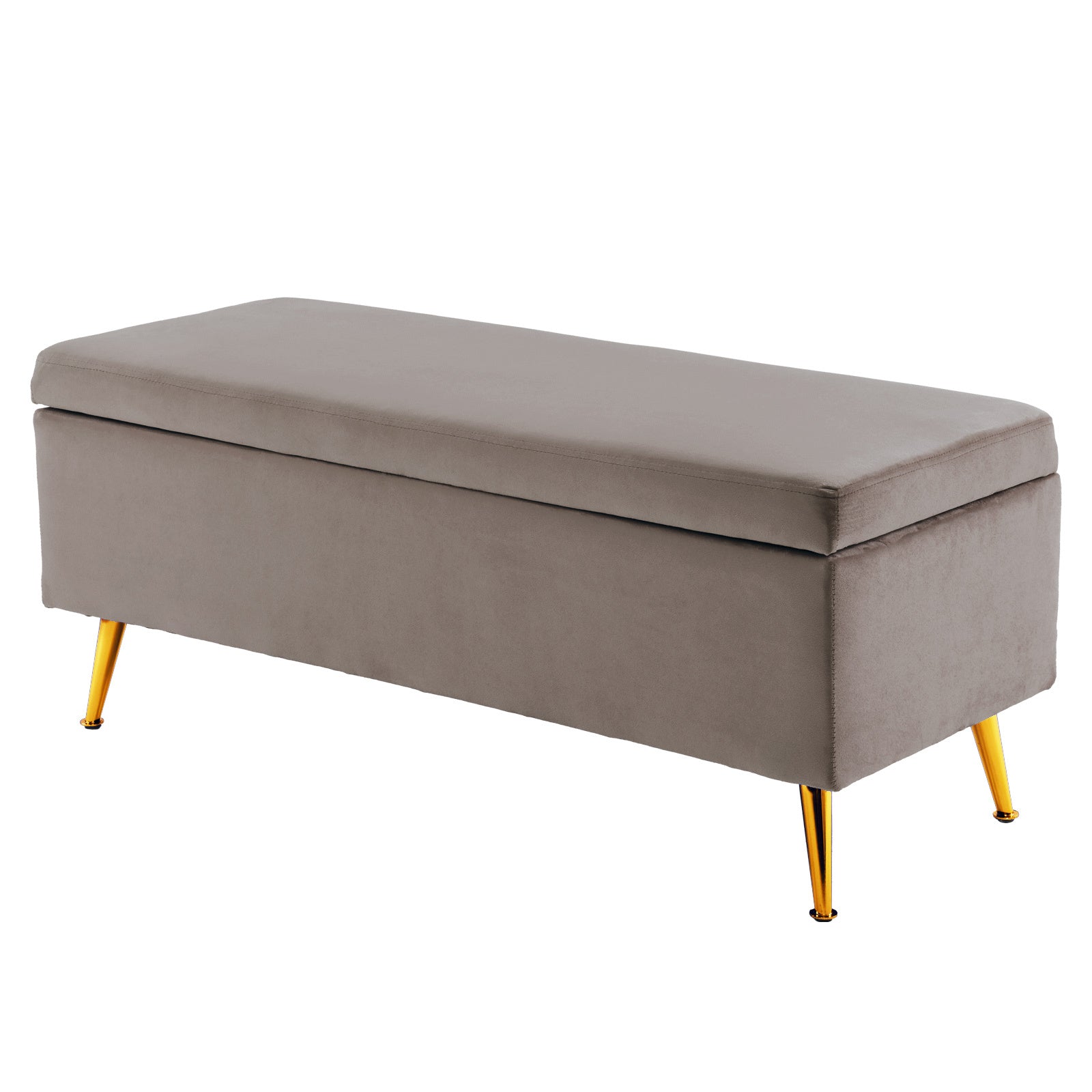 Storage Ottoman Stool Bench Seat 110cm Velvet GREY V274-FT-GQ171-GY