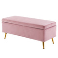 Storage Ottoman Stool Bench Seat 110cm Velvet PINK V274-FT-GQ171-PK
