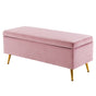 Storage Ottoman Stool Bench Seat 110cm Velvet PINK V274-FT-GQ171-PK