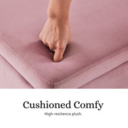 Storage Ottoman Stool Bench Seat 110cm Velvet PINK V274-FT-GQ171-PK