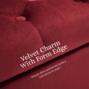 Storage Ottoman Stool Arm Bench Seat 132cm Velvet RED V274-FT-GQ298-RD
