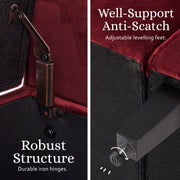 Storage Ottoman Stool Arm Bench Seat 132cm Velvet RED V274-FT-GQ298-RD