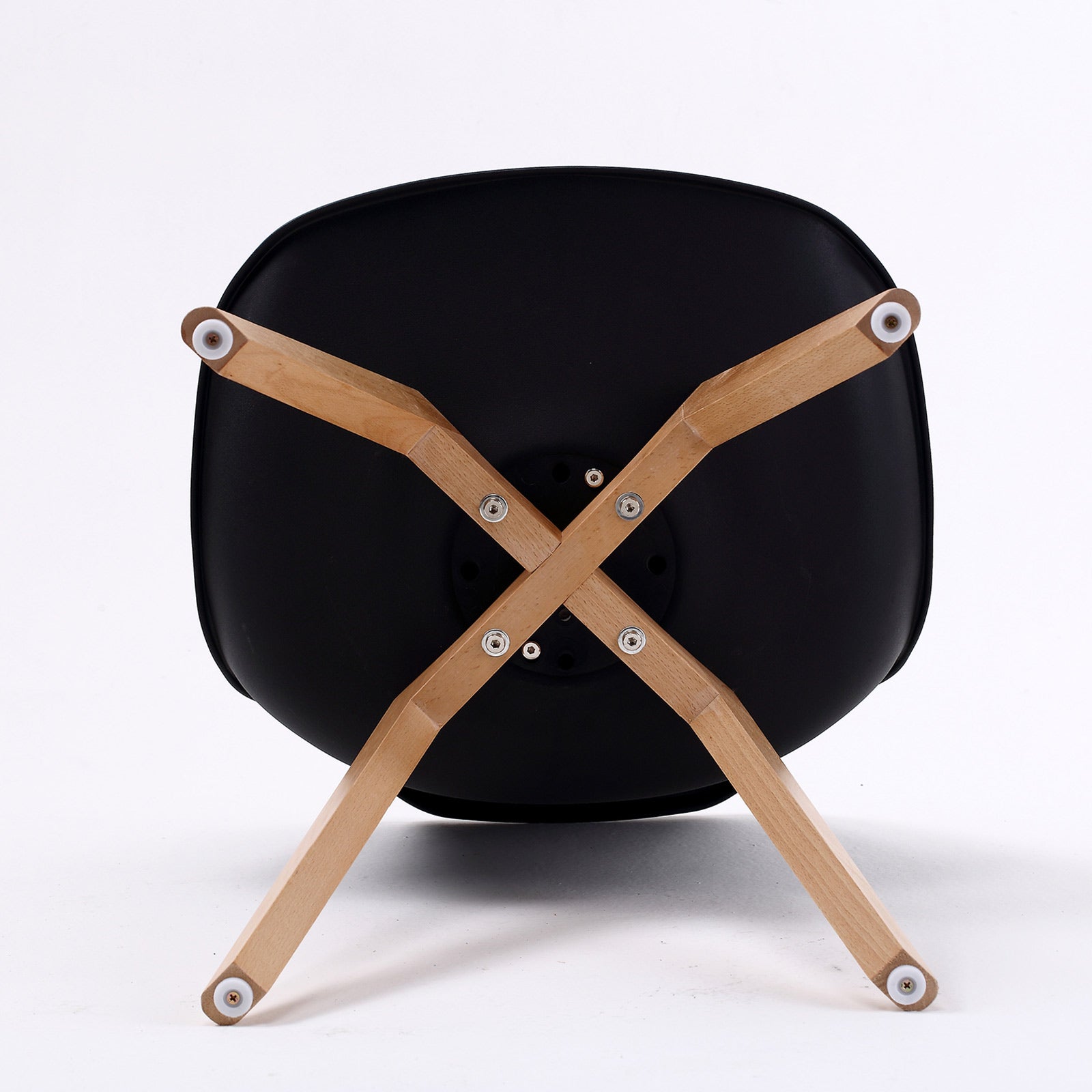 4X Retro Dining Cafe Chair Padded Seat BLACK V274-FT-J900-BK4