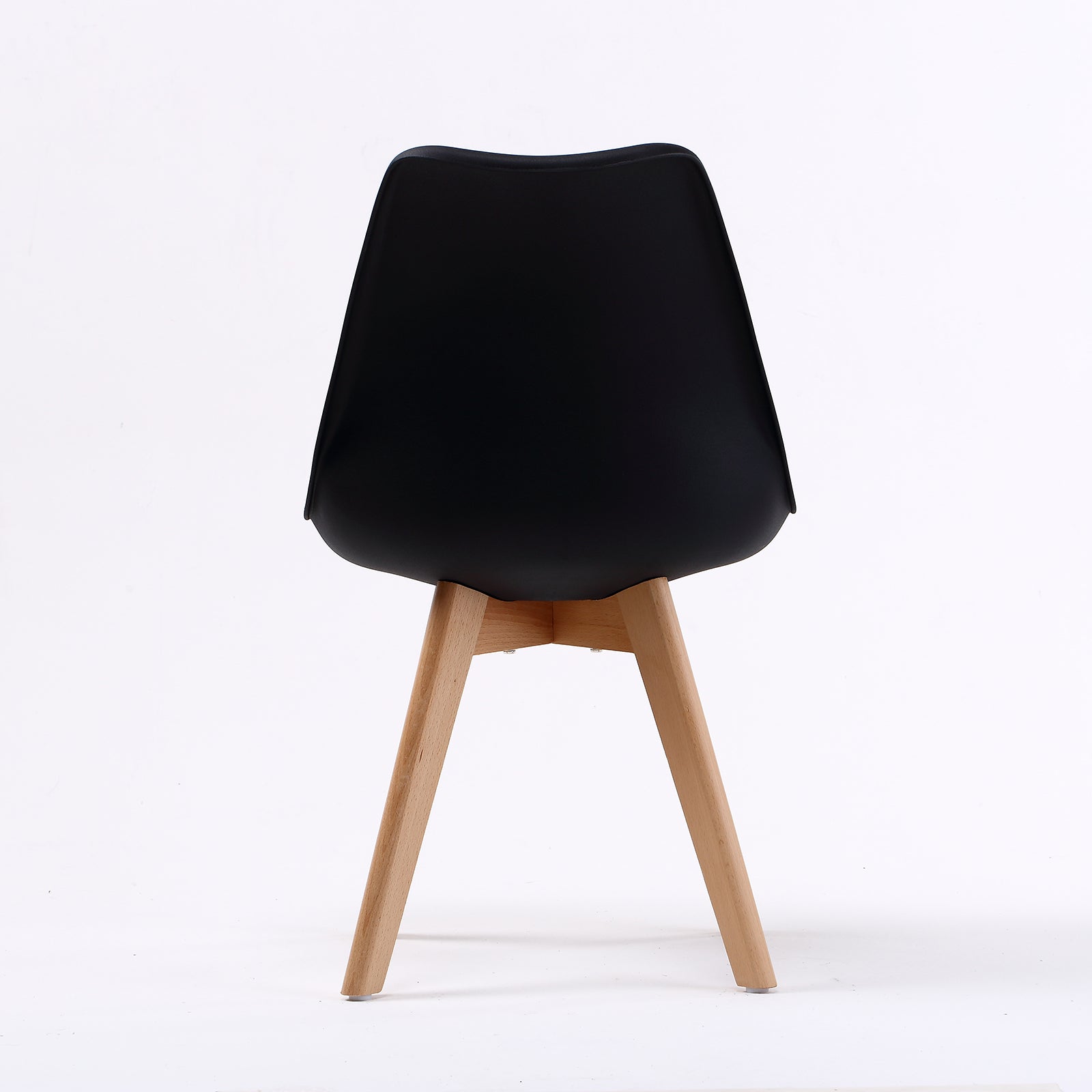 4X Retro Dining Cafe Chair Padded Seat BLACK V274-FT-J900-BK4