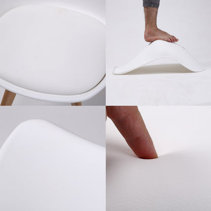 2X Retro Dining Cafe Chair Padded Seat WHITE V274-FT-J900-WH2