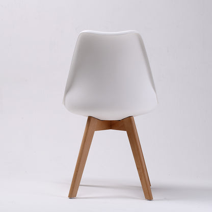 4X Retro Dining Cafe Chair Padded Seat WHITE V274-FT-J900-WH4