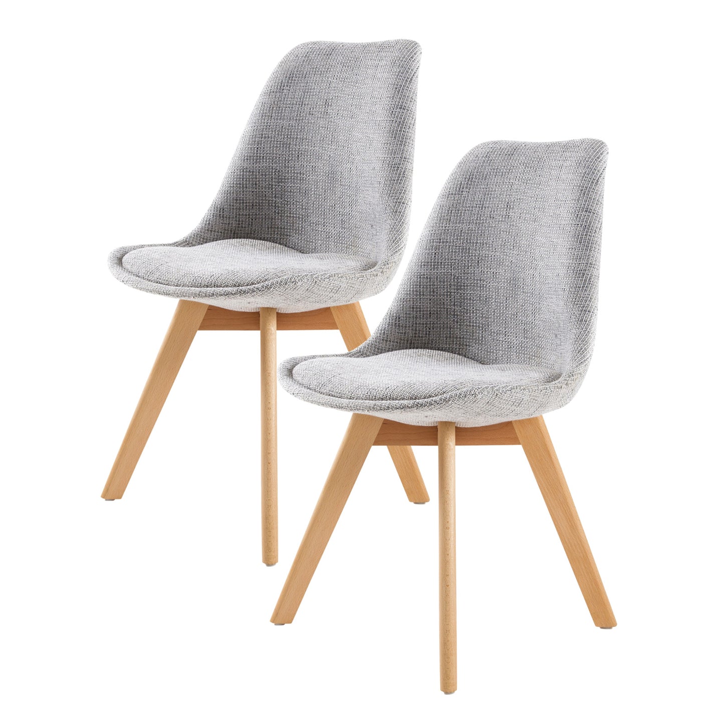 2X Retro Dining Cafe Chair Padded Seat GREY V274-FT-J900B-GY2