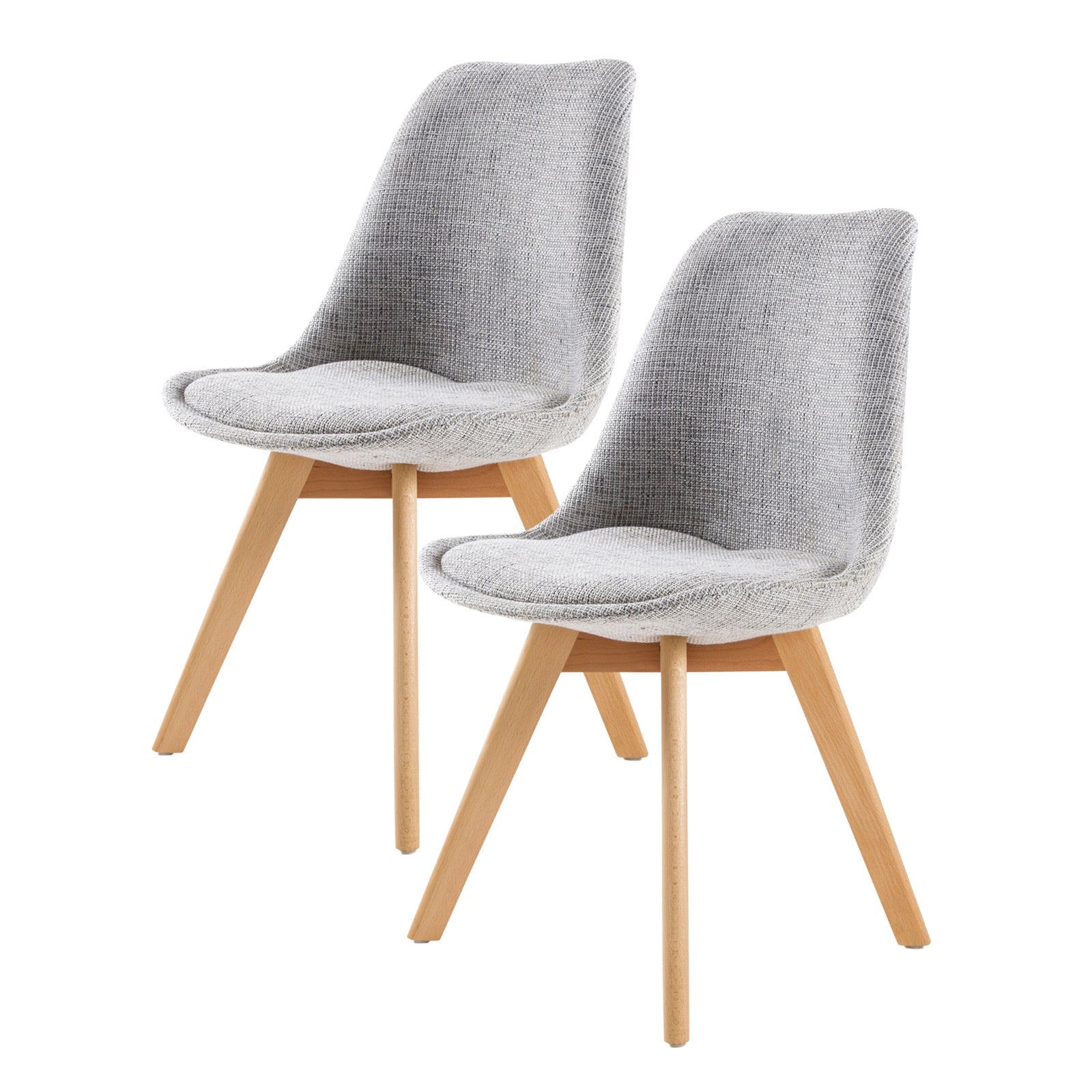 2X Retro Dining Cafe Chair Padded Seat GREY V274-FT-J900B-GY2