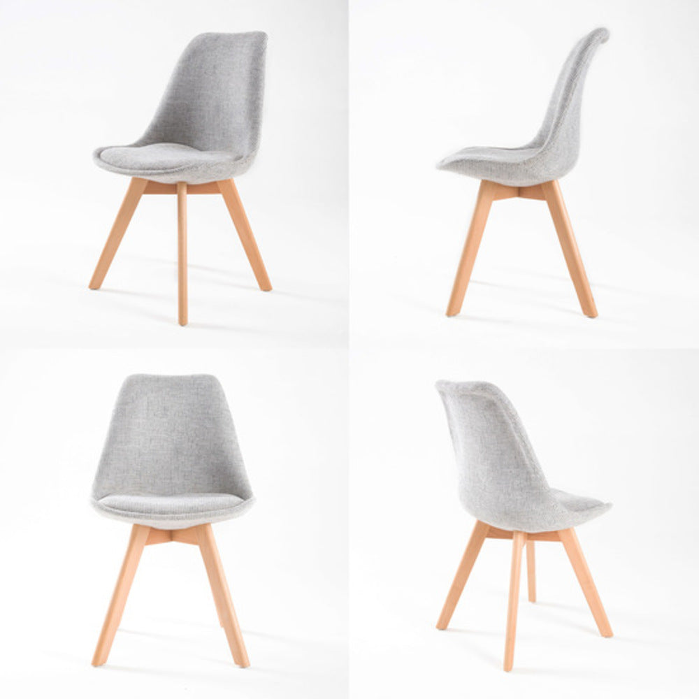 4X Retro Dining Cafe Chair Padded Seat GREY V274-FT-J900B-GY4
