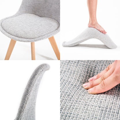 4X Retro Dining Cafe Chair Padded Seat GREY V274-FT-J900B-GY4