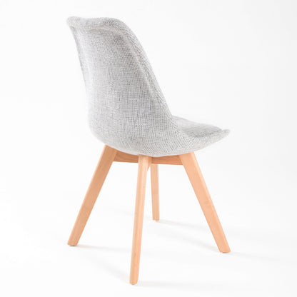 4X Retro Dining Cafe Chair Padded Seat GREY V274-FT-J900B-GY4