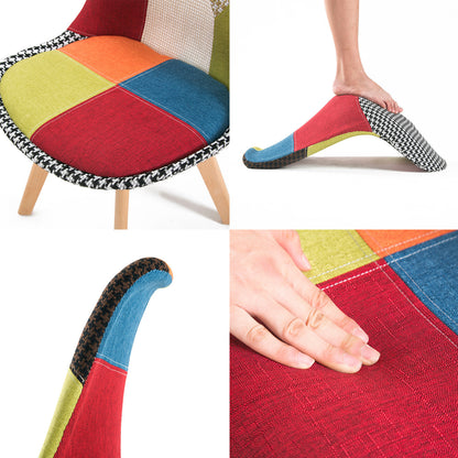 2X Retro Dining Cafe Chair Padded Seat MULTI COLOUR V274-FT-J900B-MUT2