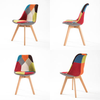 4X Retro Dining Cafe Chair Padded Seat MULTI COLOUR V274-FT-J900B-MUT4