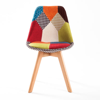 4X Retro Dining Cafe Chair Padded Seat MULTI COLOUR V274-FT-J900B-MUT4