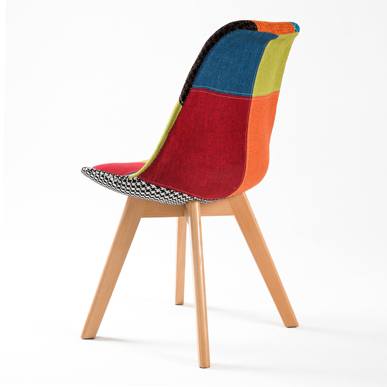 4X Retro Dining Cafe Chair Padded Seat MULTI COLOUR V274-FT-J900B-MUT4