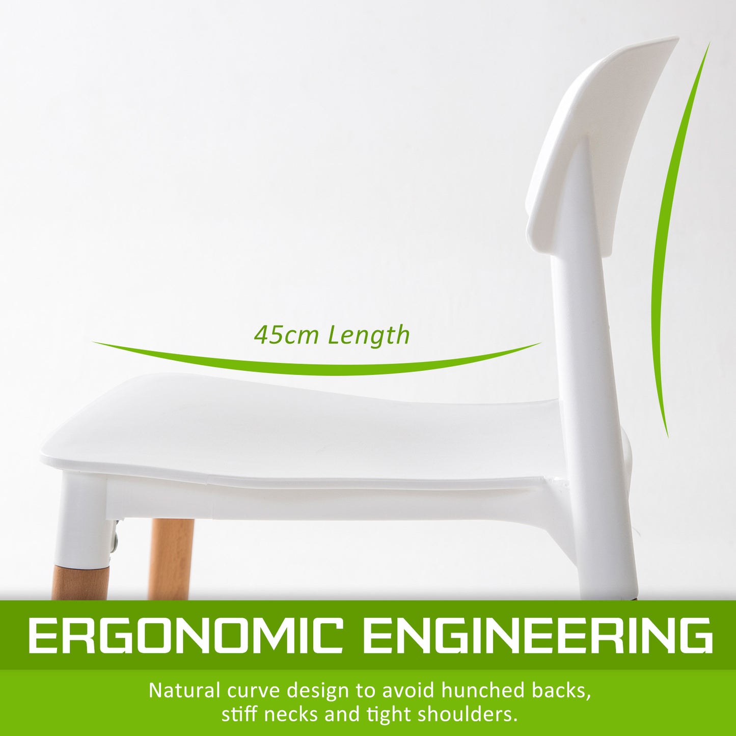 2X Retro Belloch Stackable Dining Cafe Chair WHITE V274-FT-J919-WH2