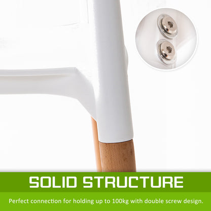 2X Retro Belloch Stackable Dining Cafe Chair WHITE V274-FT-J919-WH2
