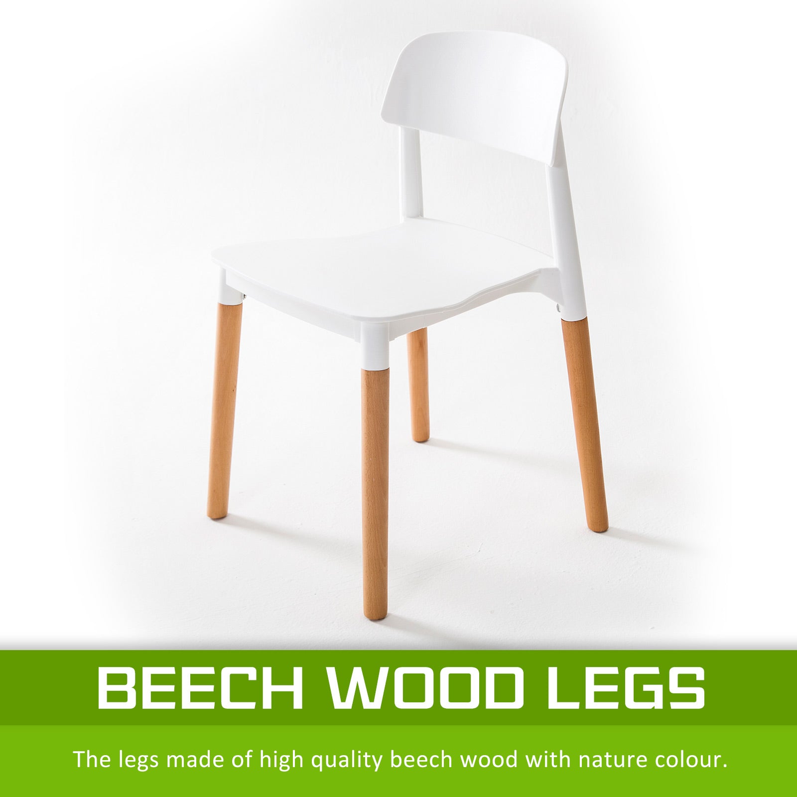 2X Retro Belloch Stackable Dining Cafe Chair WHITE V274-FT-J919-WH2
