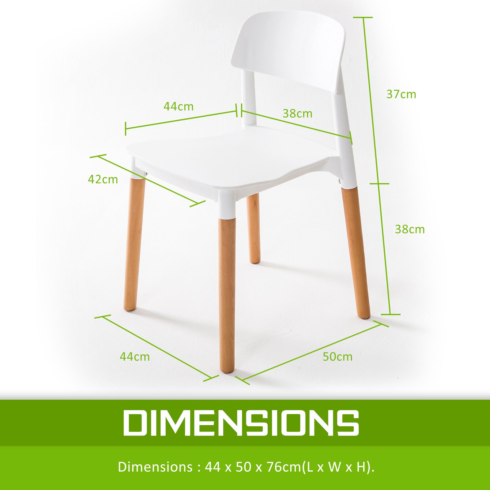 2X Retro Belloch Stackable Dining Cafe Chair WHITE V274-FT-J919-WH2