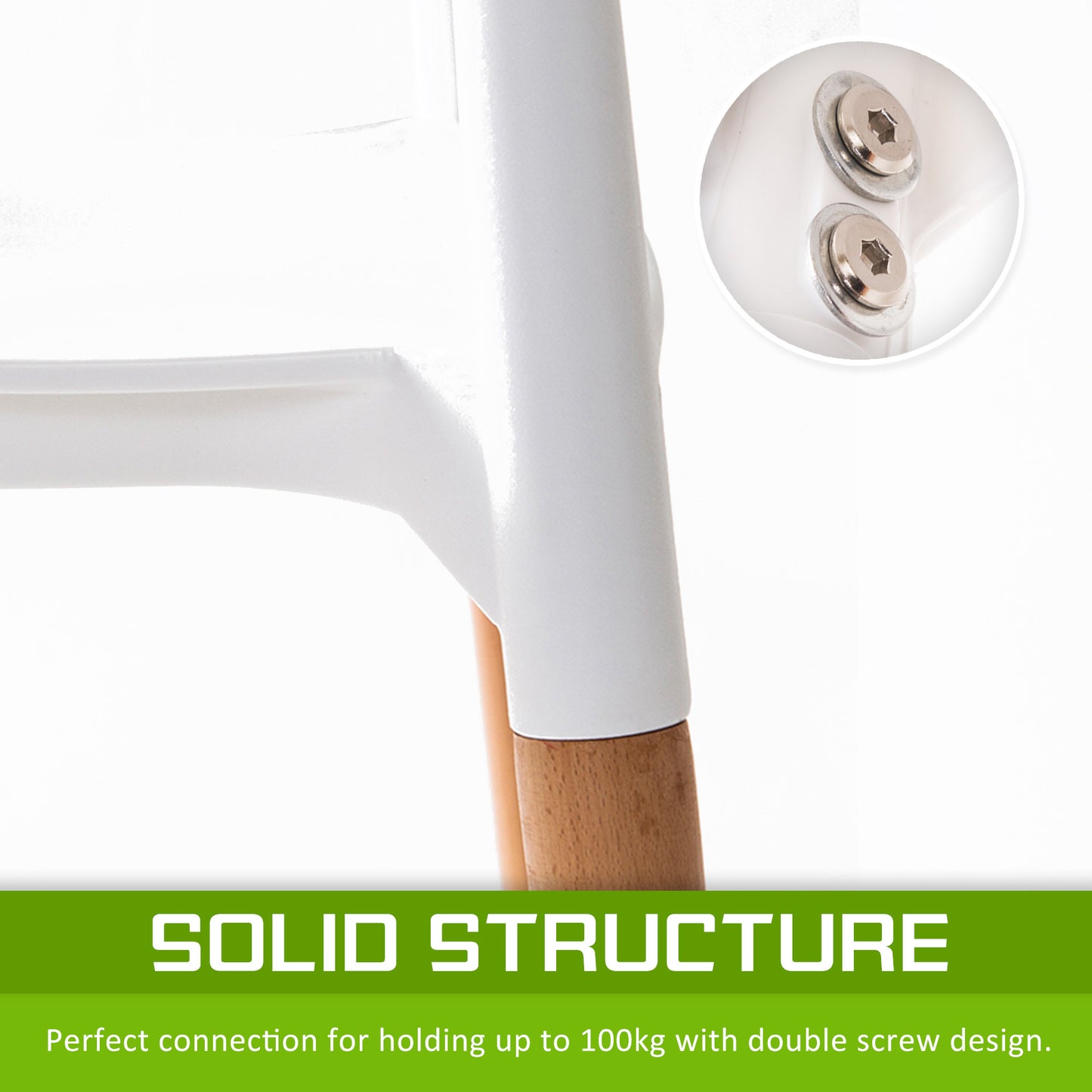 4X Retro Belloch Stackable Dining Cafe Chair WHITE V274-FT-J919-WH4