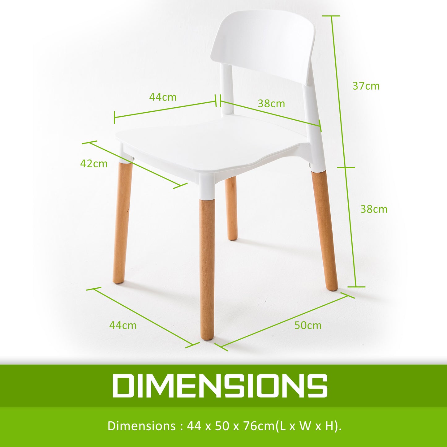 4X Retro Belloch Stackable Dining Cafe Chair WHITE V274-FT-J919-WH4