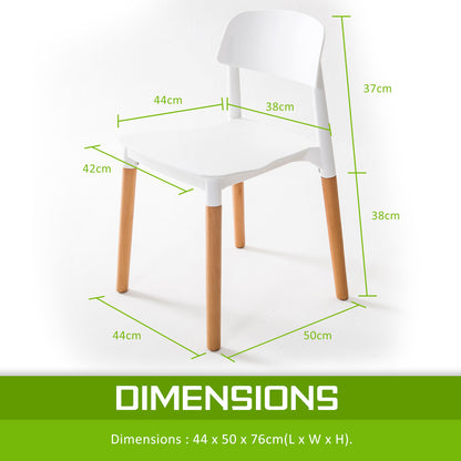 4X Retro Belloch Stackable Dining Cafe Chair WHITE V274-FT-J919-WH4