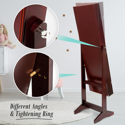 Mirror Jewellery Cabinet Storage Organiser LUVO 146cm WALNUT V274-FT-MJ316B