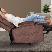 8-Point Electric Massage Recliner Chair - Leathaire Lounge Sofa Armchair AVERY BROWN V274-FT-MRC-6115LTH-BN