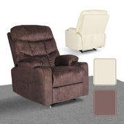 8-Point Electric Massage Recliner Chair - Leathaire Lounge Sofa Armchair AVERY BROWN V274-FT-MRC-6115LTH-BN