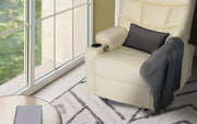 8-Point Electric Massage Recliner Chair - PU Leather Lounge Sofa Armchair ARLEEN BEIGE V274-FT-MRC-6115PU-CR