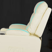 8-Point Electric Massage Recliner Chair - PU Leather Lounge Sofa Armchair ARLEEN BEIGE V274-FT-MRC-6115PU-CR