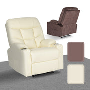 8-Point Electric Massage Recliner Chair - PU Leather Lounge Sofa Armchair ARLEEN BEIGE V274-FT-MRC-6115PU-CR