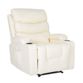 8-Point Electric Massage Recliner Chair - PU Leather Lounge Sofa Armchair CELINA CREAM V274-FT-MRC-6175PU-CR