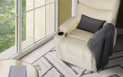8-Point Electric Massage Recliner Chair - PU Leather Lounge Sofa Armchair CELINA CREAM V274-FT-MRC-6175PU-CR