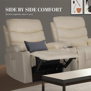 8-Point Electric Massage Recliner Chair - PU Leather Lounge Sofa Armchair CELINA CREAM V274-FT-MRC-6175PU-CR