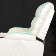 8-Point Electric Massage Recliner Chair - PU Leather Lounge Sofa Armchair CELINA CREAM V274-FT-MRC-6175PU-CR