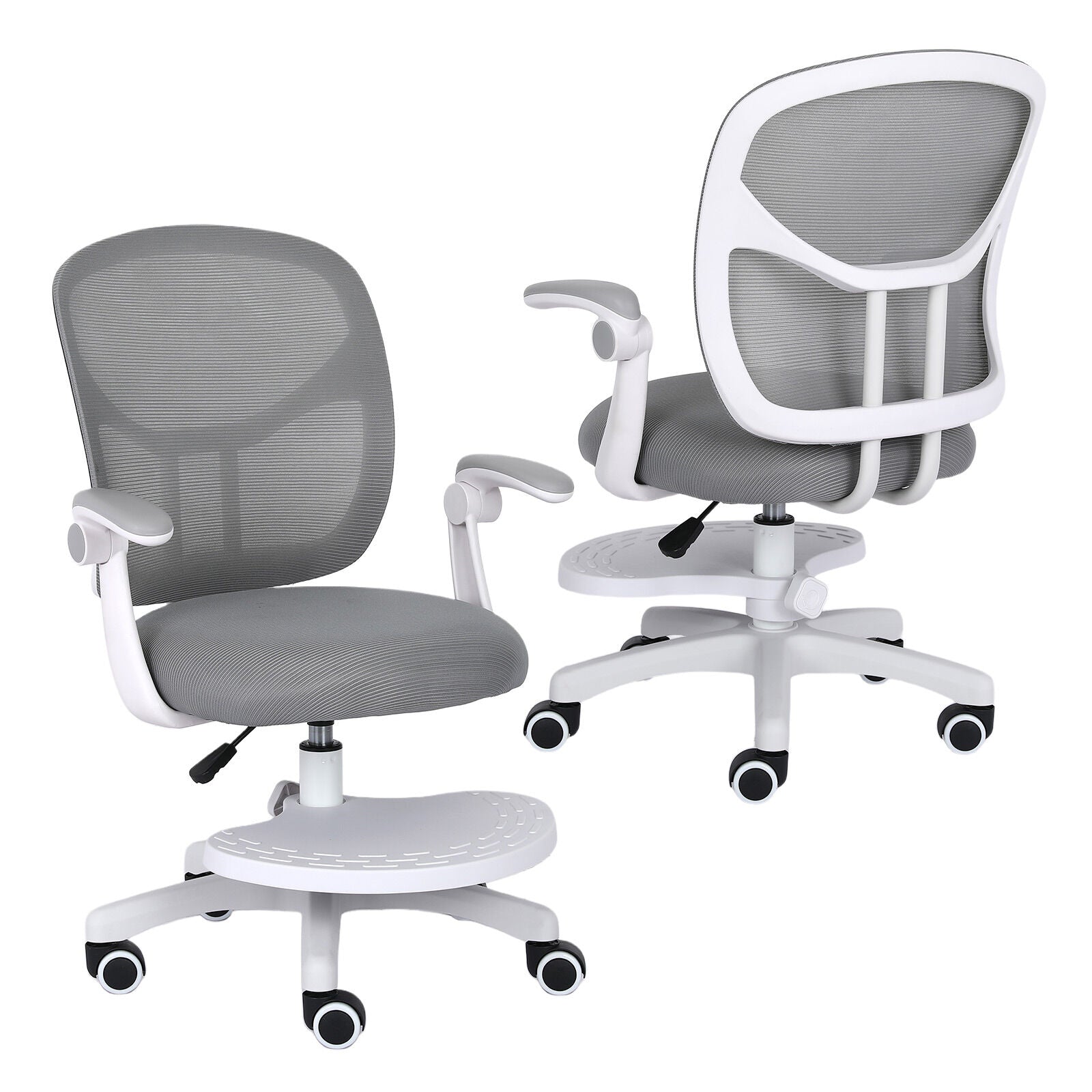 Kids Desk Chair - Children Office Study Seat with Footrest NOVA - Grey V274-FT-OC-2611F-FGY