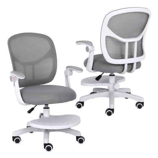 Kids Desk Chair - Children Office Study Seat with Footrest NOVA - Grey V274-FT-OC-2611F-FGY