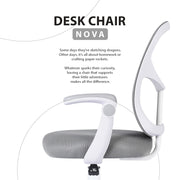 Kids Desk Chair - Children Office Study Seat with Footrest NOVA - Grey V274-FT-OC-2611F-FGY