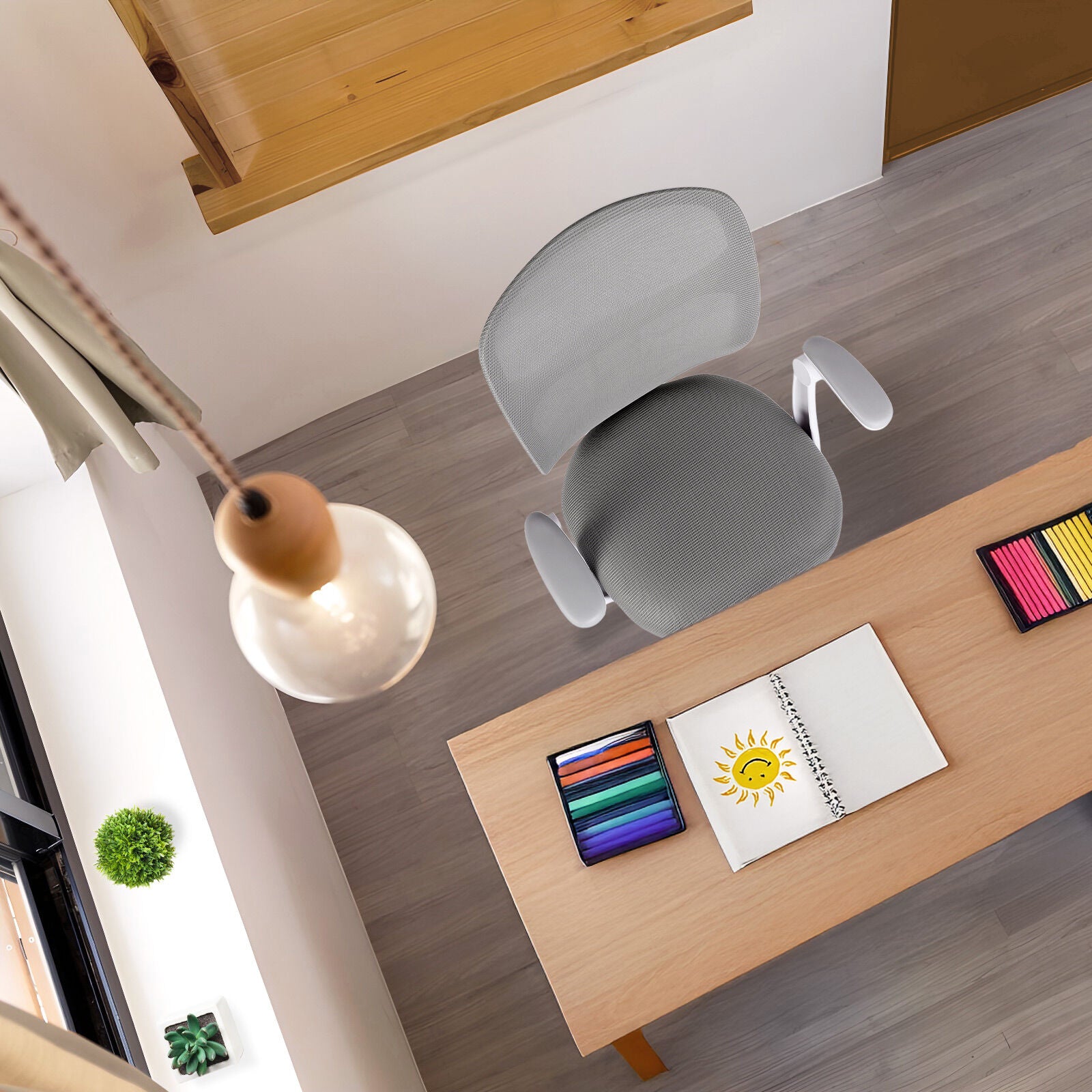 Kids Desk Chair - Children Office Study Seat with Footrest NOVA - Grey V274-FT-OC-2611F-FGY