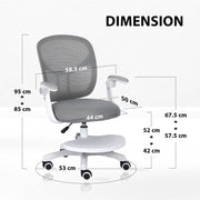 Kids Desk Chair - Children Office Study Seat with Footrest NOVA - Grey V274-FT-OC-2611F-FGY