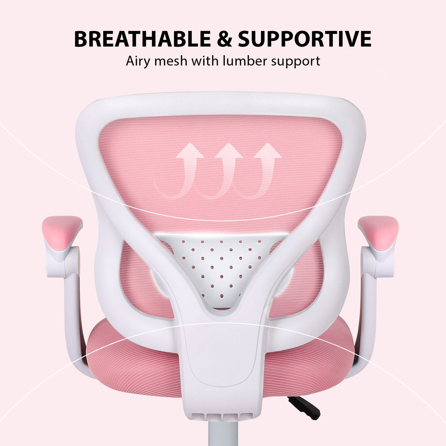 Kids Desk Chair - Children Office Study Seat with Footrest CILO - Pink V274-FT-OC-2615-FPK