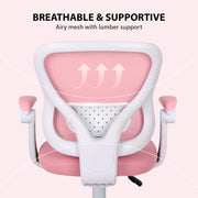 Kids Desk Chair - Children Office Study Seat with Footrest CILO - Pink V274-FT-OC-2615-FPK