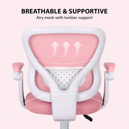 Kids Desk Chair - Children Office Study Seat with Footrest CILO - Pink V274-FT-OC-2615-FPK
