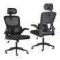 Work Office Chair - Lumber Support, Flip-up Armrest, Adjustable Headrest SITIO - Black V274-FT-OC-2656A-BK