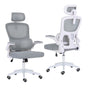 Work Office Chair - Lumber Support, Flip-up Armrest, Adjustable Headrest SITIO - GREY V274-FT-OC-2656A-WHGY
