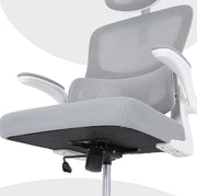 Work Office Chair - Lumber Support, Flip-up Armrest, Adjustable Headrest SITIO - GREY V274-FT-OC-2656A-WHGY