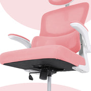 Work Office Chair - Lumber Support, Flip-up Armrest, Adjustable Headrest SITIO - Pink V274-FT-OC-2656A-WHPK