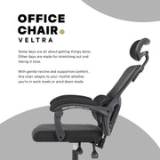 Ergonomic Reclining Office Chair - Lumbar Support, Adjustable Headrest VELTRA - BLACK V274-FT-OC-2656B-BK